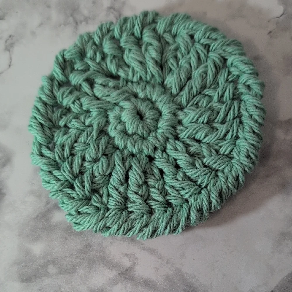 Mint Green Wash Cloth And Facial Scrubbies Set